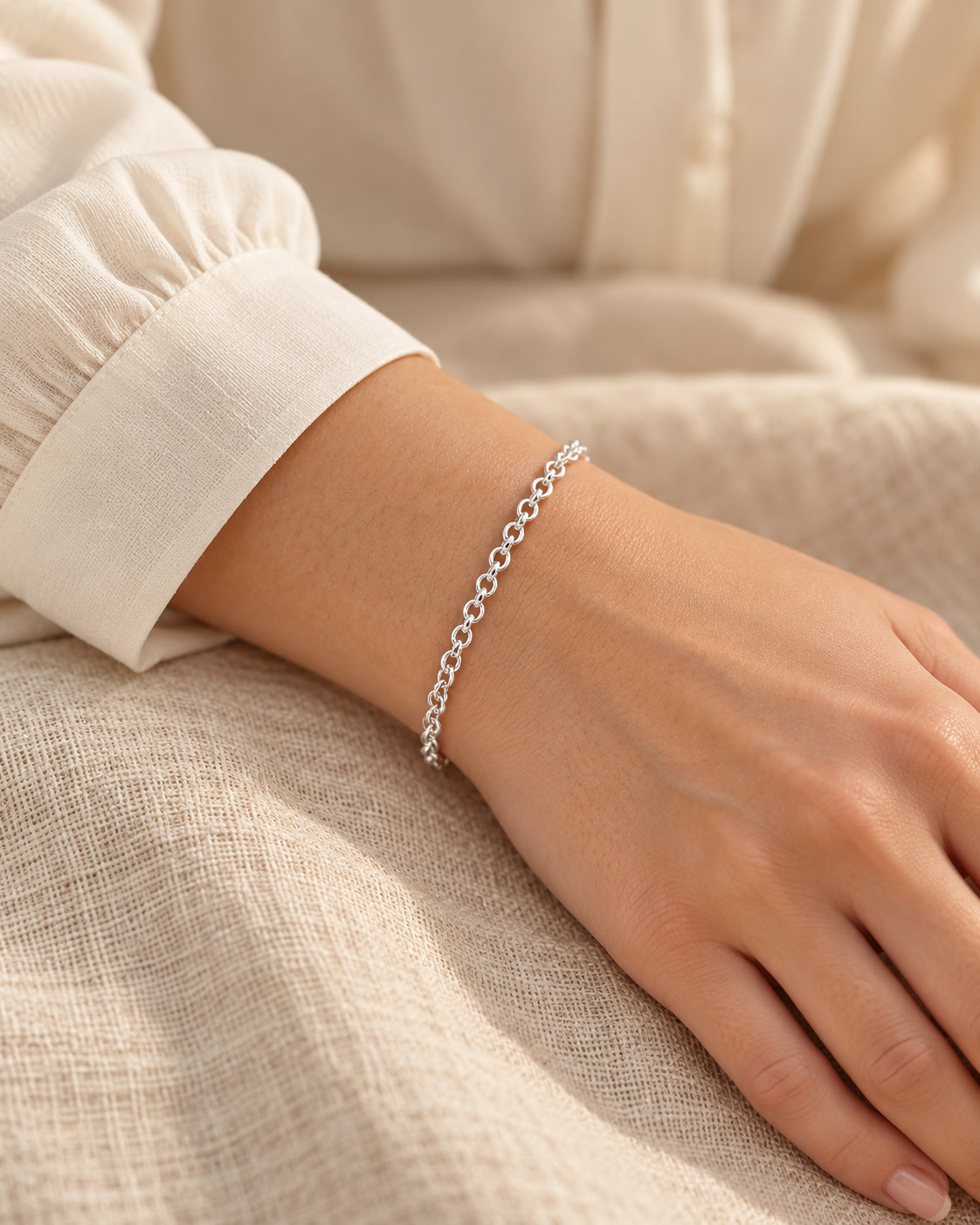 Pulseira Feminina Elos Portugueses Prata 925 Legítima Maciça