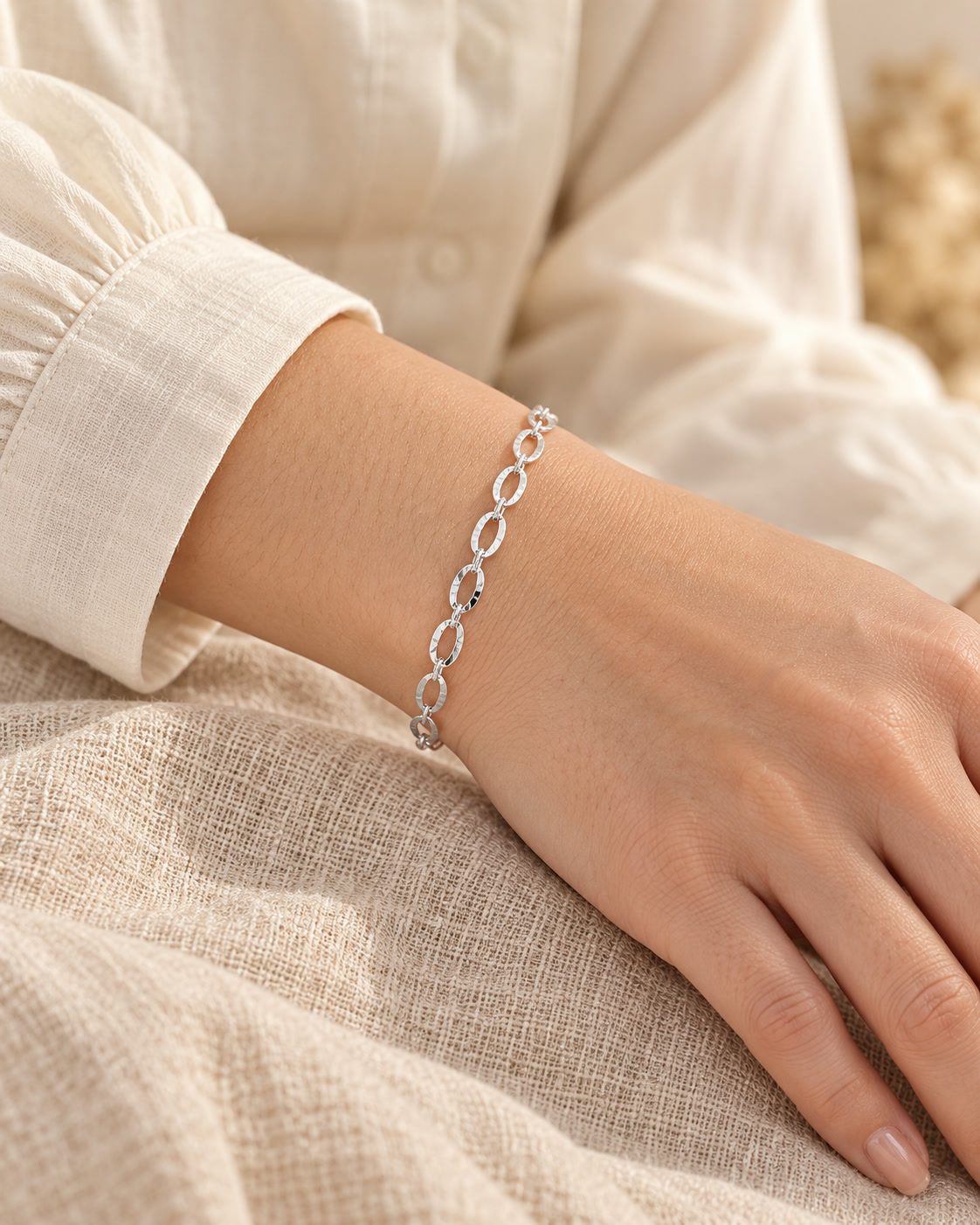 Pulseira Feminina Elos Prata 925 Legítima Maciça Original